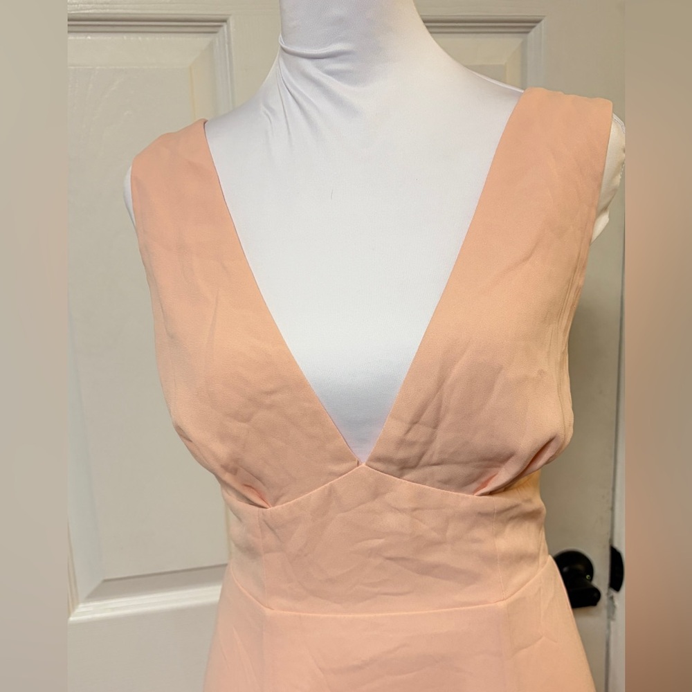 Fame and Partners Blush Pink V-Neck Maxi Skirt - Picture 2 of 9